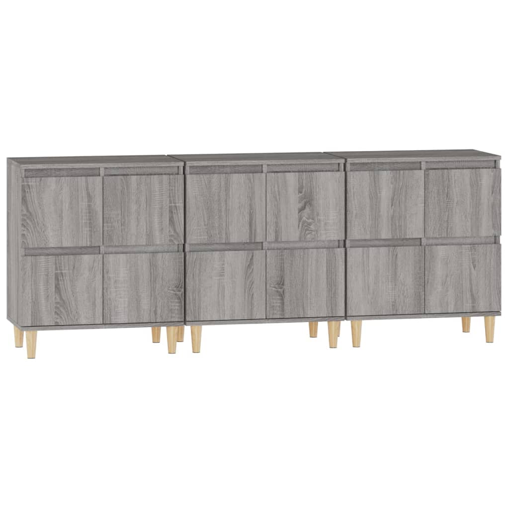 Komode 3 kom boja hrasta 60 x 35 x 70 cm od konstruiranog drva