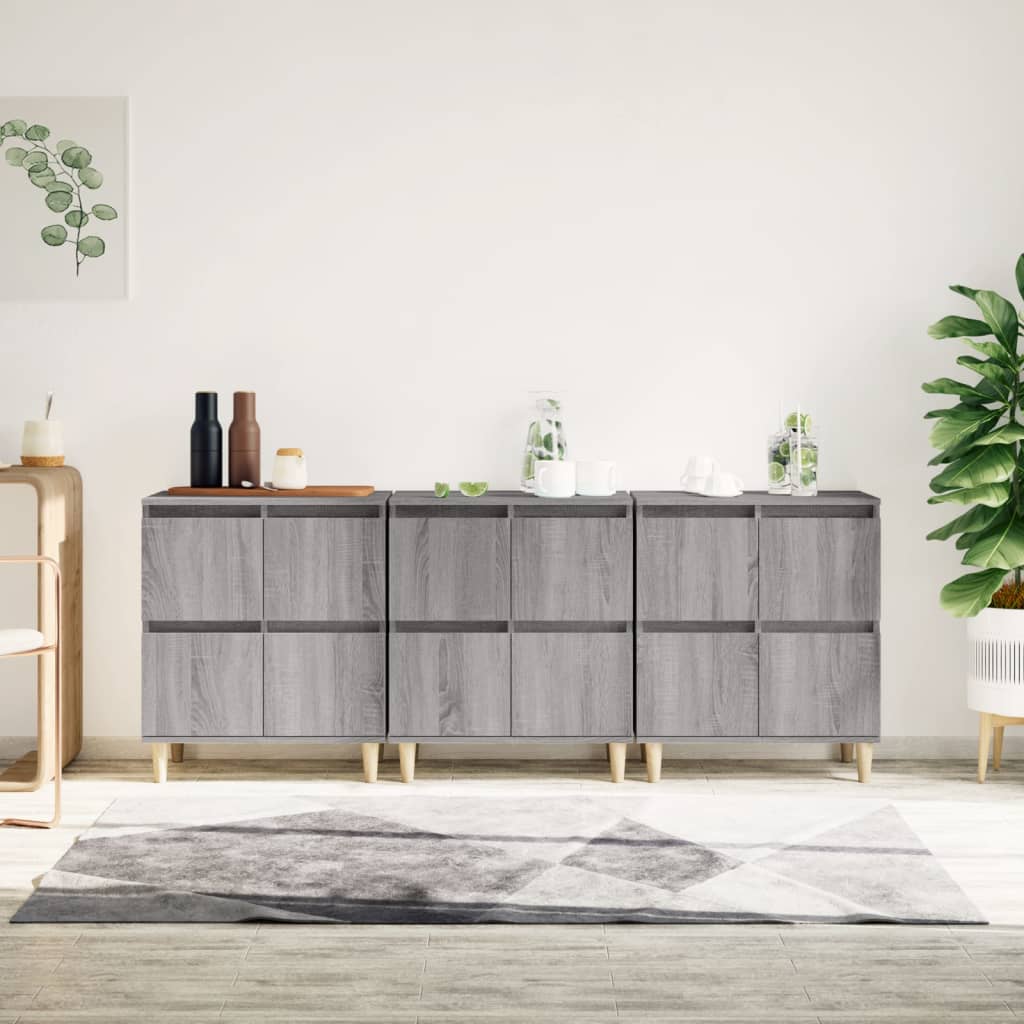 Komode 3 kom boja hrasta 60 x 35 x 70 cm od konstruiranog drva