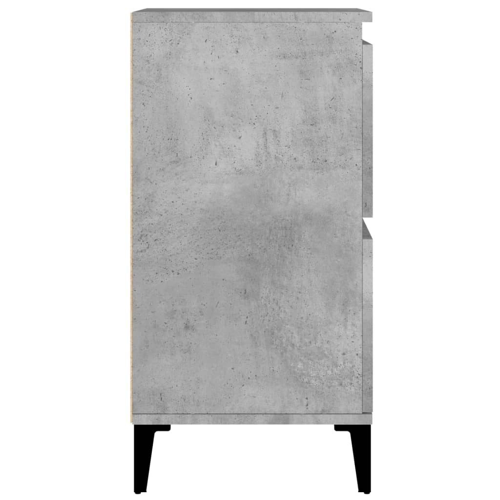 Komode 3 kom siva boja betona 60x35x70 cm od konstruiranog drva