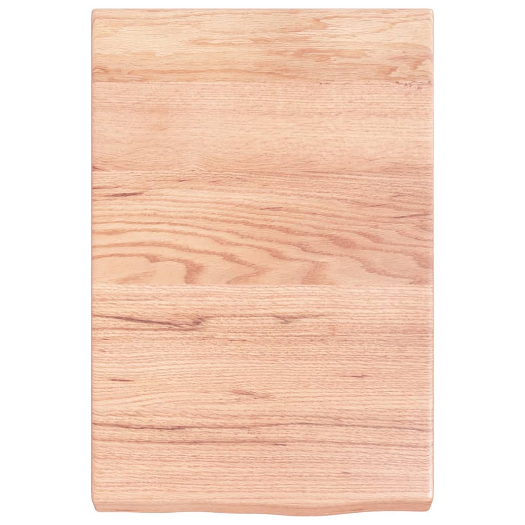 Kupaonska radna ploča svjetlosmeđa 40x60x(2-6) cm masivno drvo