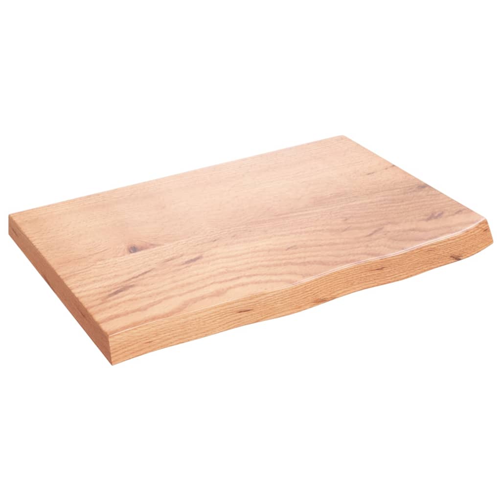 Kupaonska radna ploča svjetlosmeđa 60x40x(2-4) cm masivno drvo