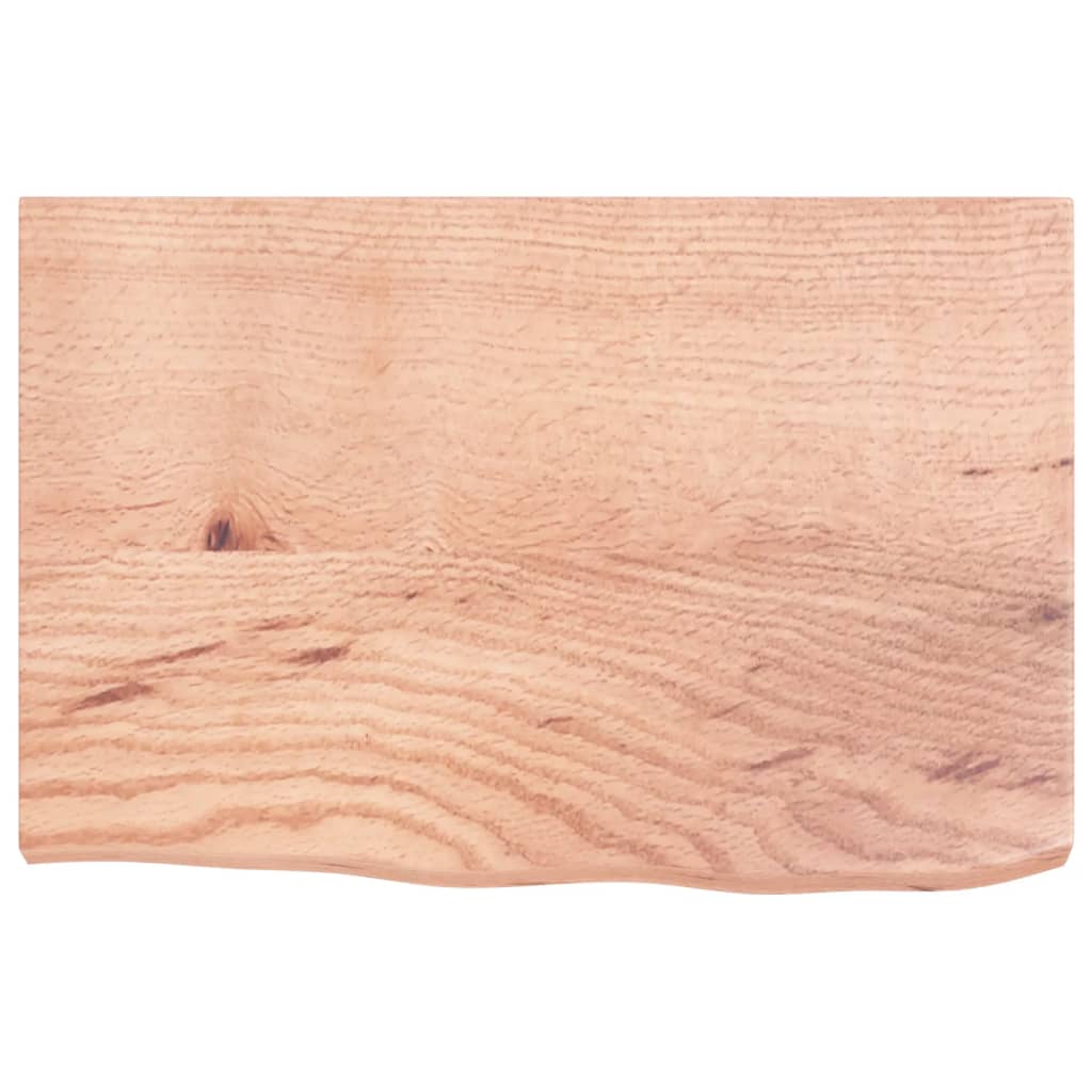 Kupaonska radna ploča svjetlosmeđa 60x40x(2-4) cm masivno drvo