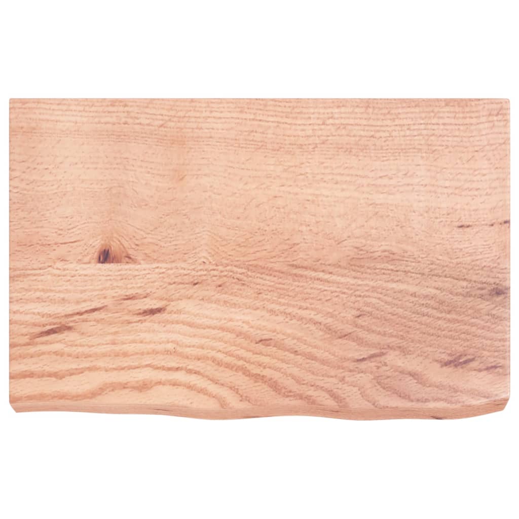 Kupaonska radna ploča svjetlosmeđa 60x40x(2-6) cm masivno drvo