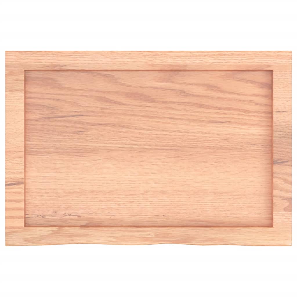 Kupaonska radna ploča svjetlosmeđa 60x40x(2-6) cm masivno drvo