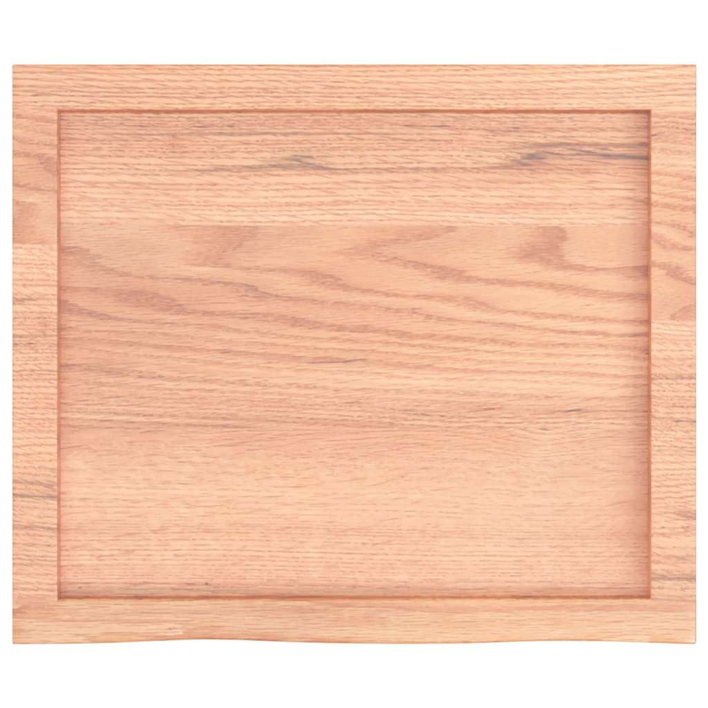 Kupaonska radna ploča svjetlosmeđa 60x50x(2-4) cm masivno drvo