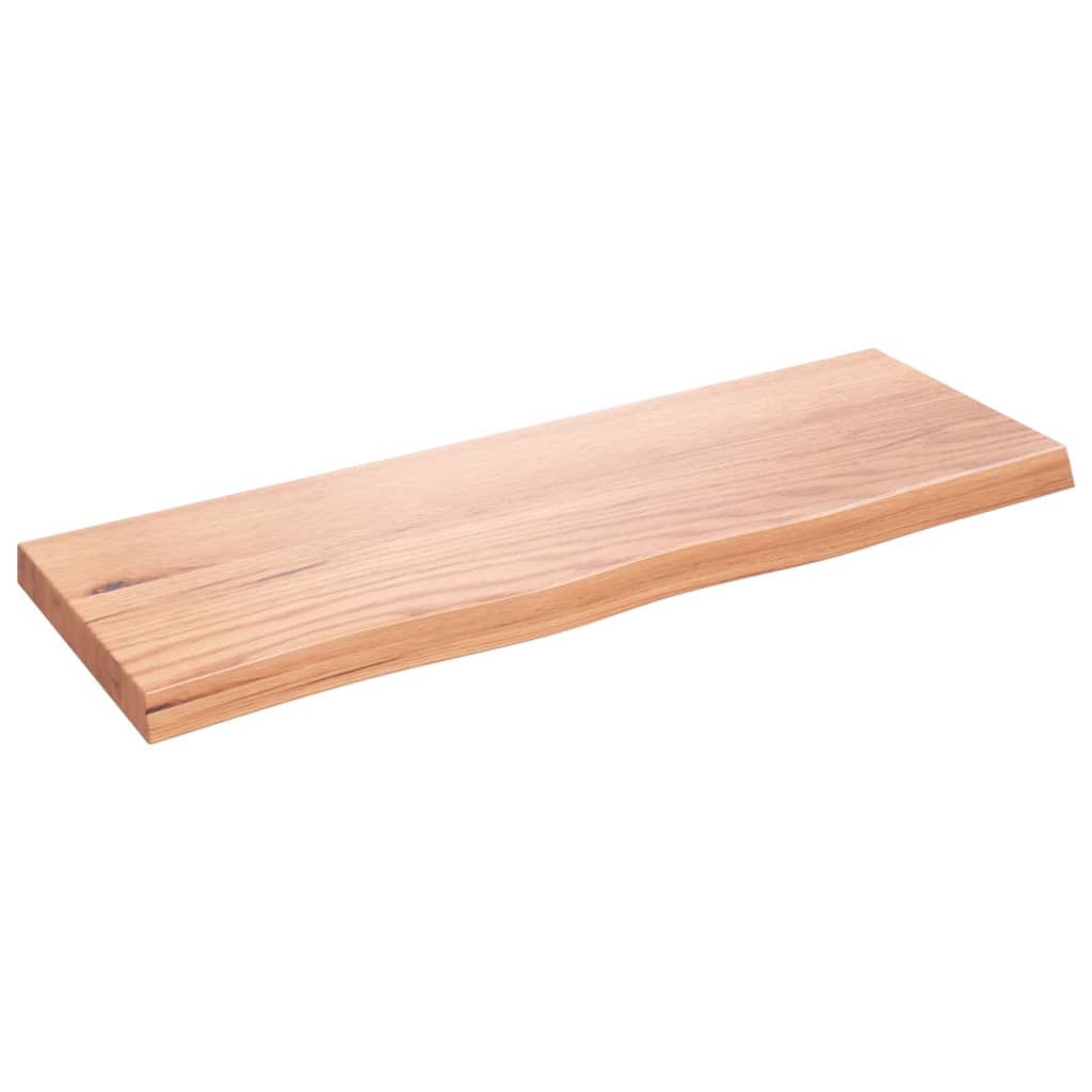 Kupaonska radna ploča svjetlosmeđa 80x30x(2-4) cm masivno drvo