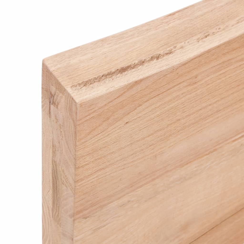 Kupaonska radna ploča svjetlosmeđa 80x30x(2-6) cm masivno drvo