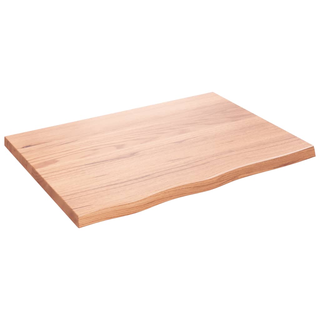 Kupaonska radna ploča svjetlosmeđa 80x60x(2-4) cm masivno drvo