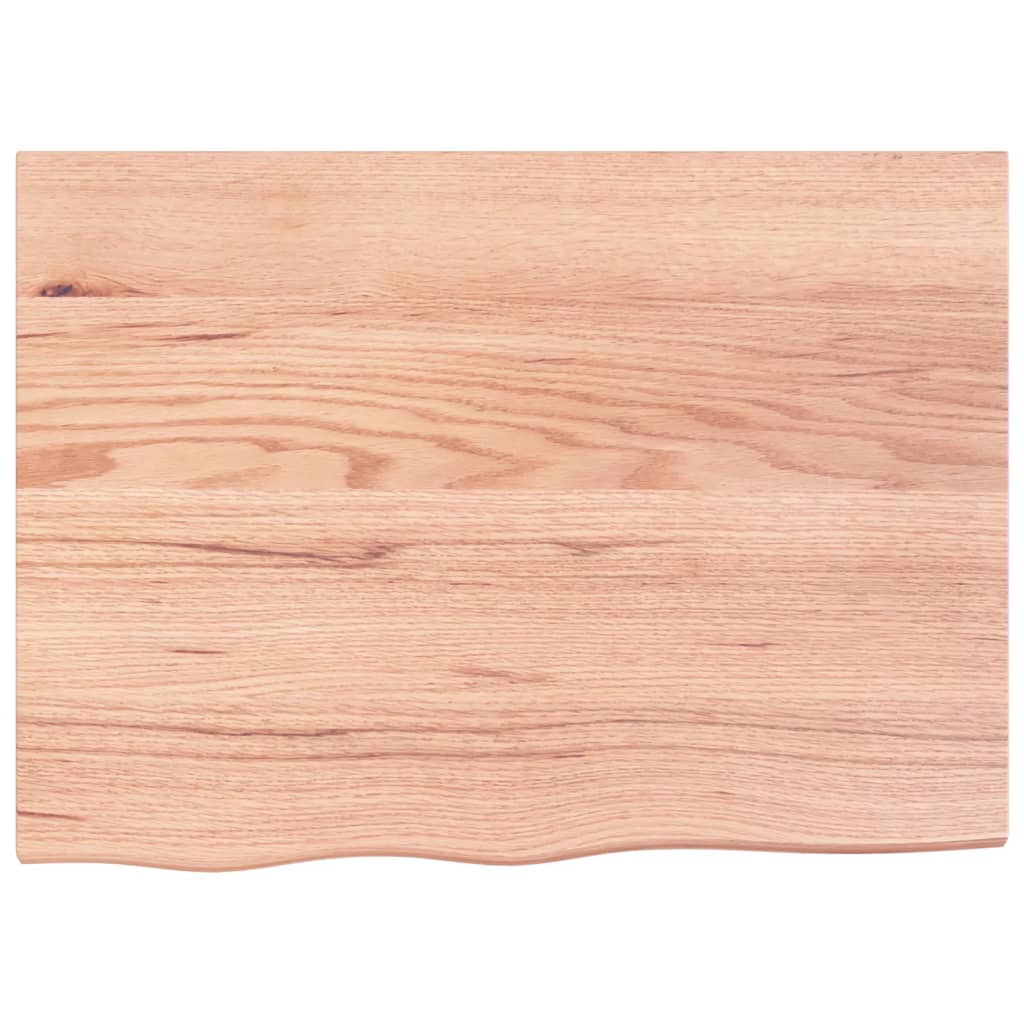 Kupaonska radna ploča svjetlosmeđa 80x60x(2-4) cm masivno drvo