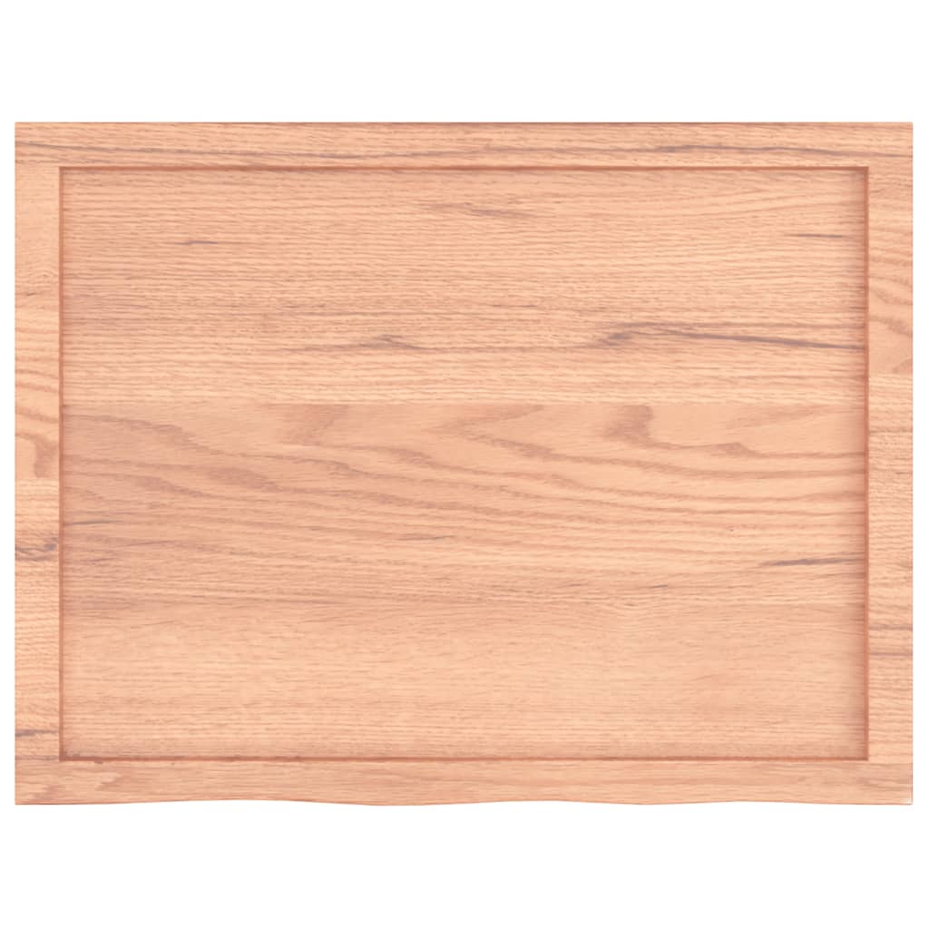 Kupaonska radna ploča svjetlosmeđa 80x60x(2-4) cm masivno drvo