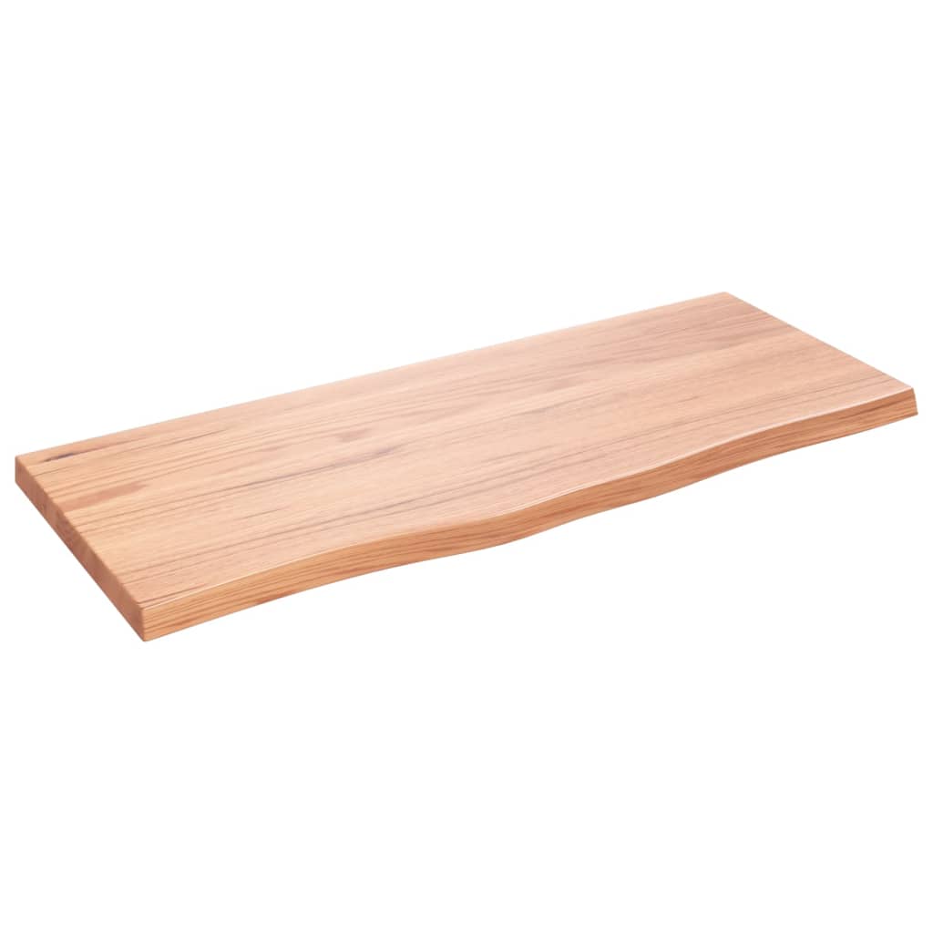 Kupaonska radna ploča svjetlosmeđa 100x40x(2-4) cm masivno drvo