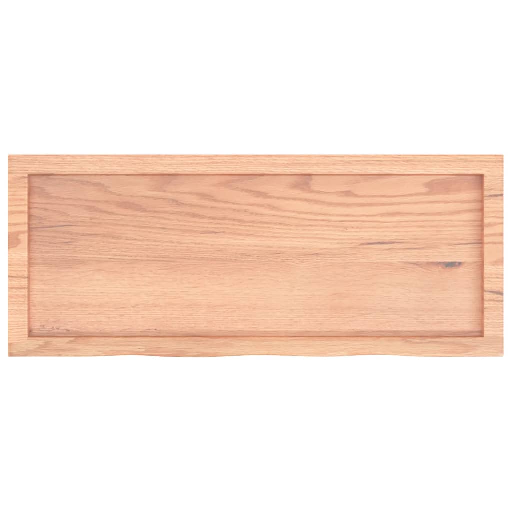 Kupaonska radna ploča svjetlosmeđa 100x40x(2-4) cm masivno drvo