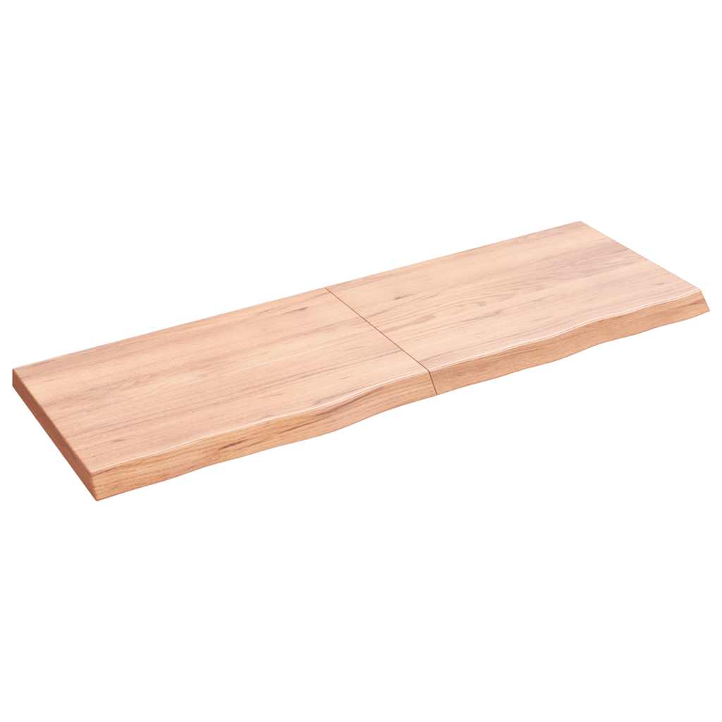 Kupaonska radna ploča svjetlosmeđa 120x40x(2-4) cm masivno drvo