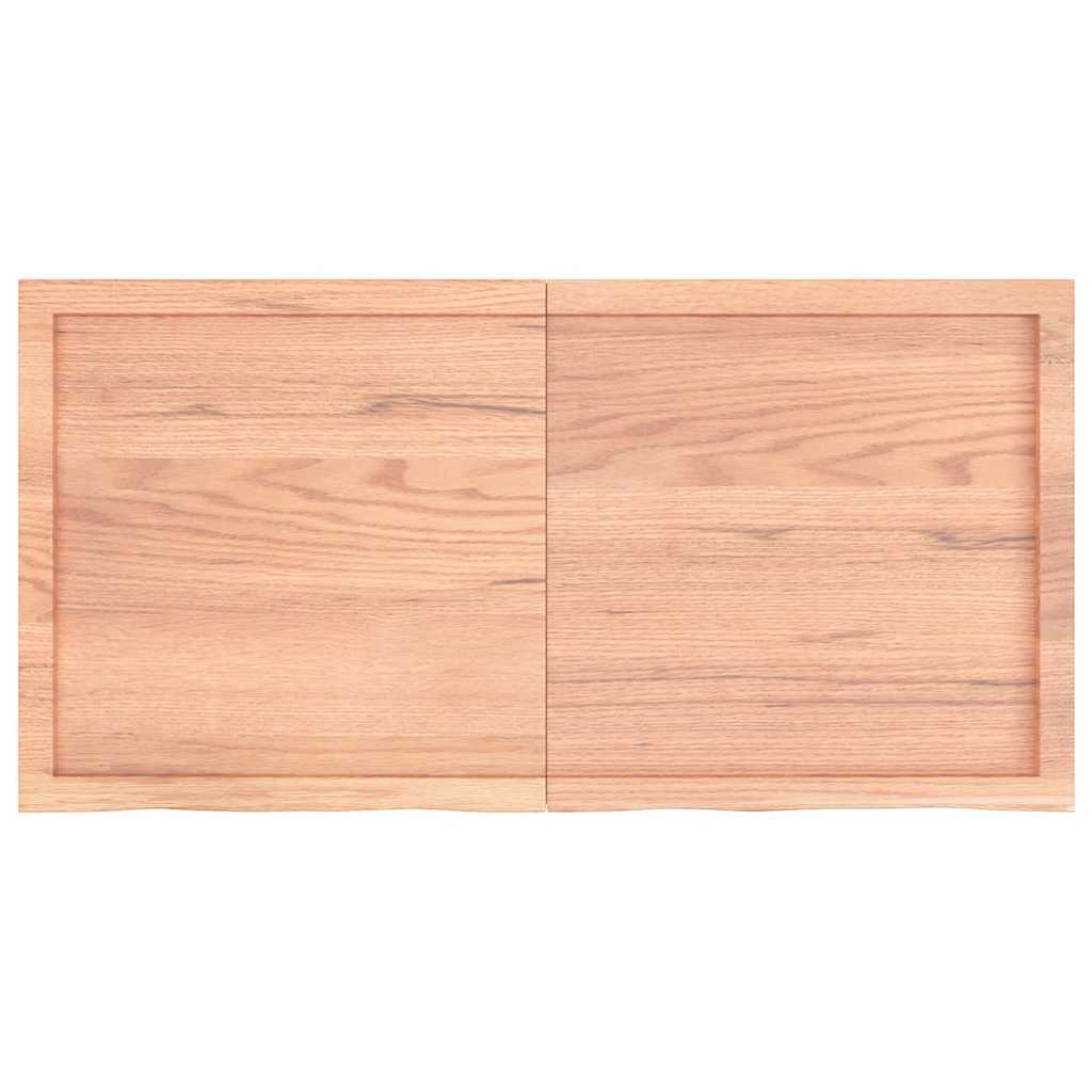 Kupaonska radna ploča svjetlosmeđa 120x60x(2-6) cm masivno drvo