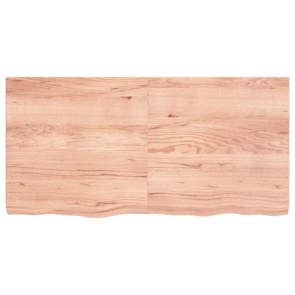 Kupaonska radna ploča svjetlosmeđa 120x60x(2-6) cm masivno drvo