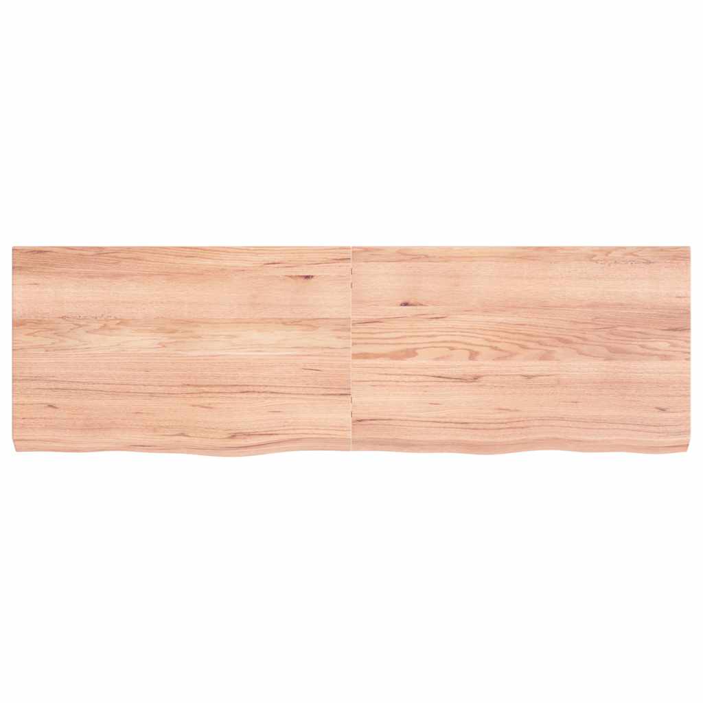 Kupaonska radna ploča svjetlosmeđa 160x50x(2-6) cm masivno drvo