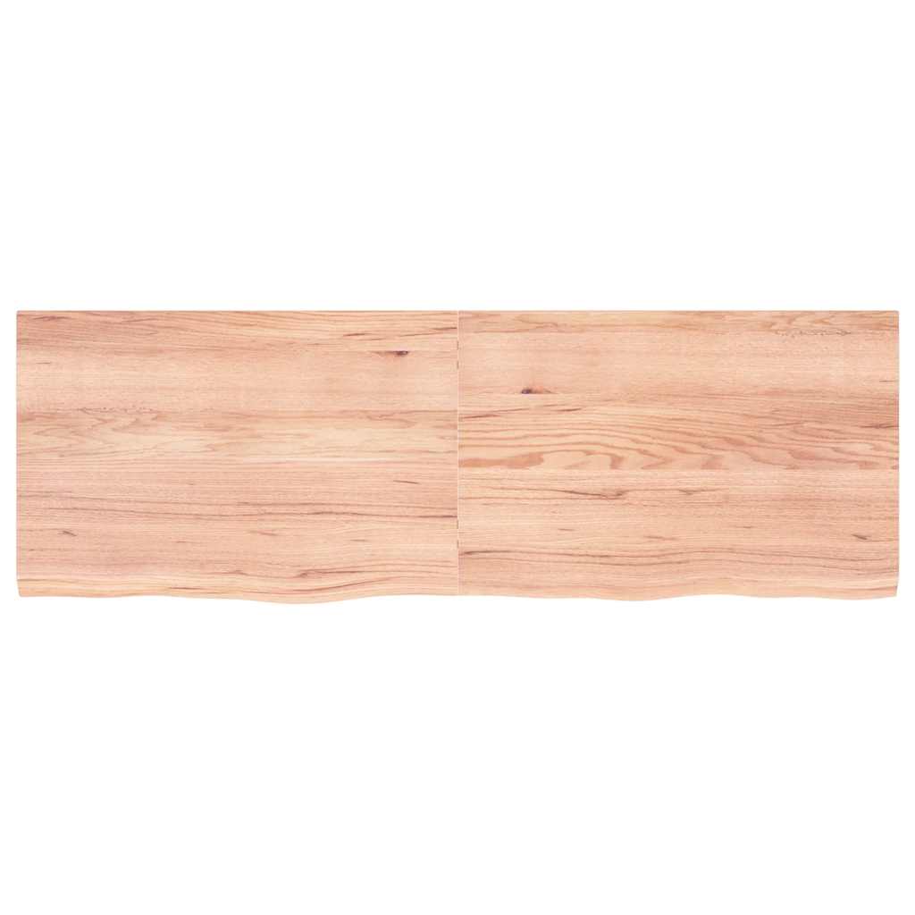 Kupaonska radna ploča svjetlosmeđa 180x60x(2-4) cm masivno drvo