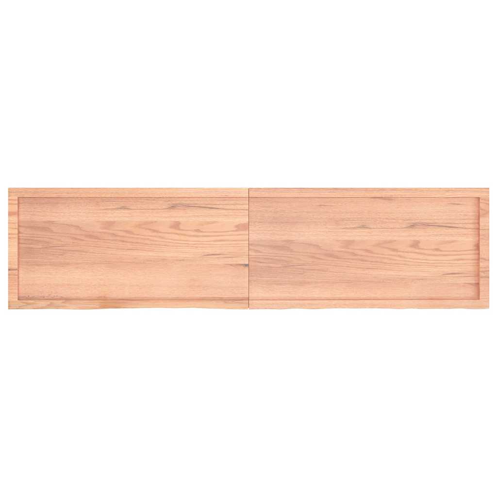 Kupaonska radna ploča svjetlosmeđa 200x50x(2-4) cm masivno drvo