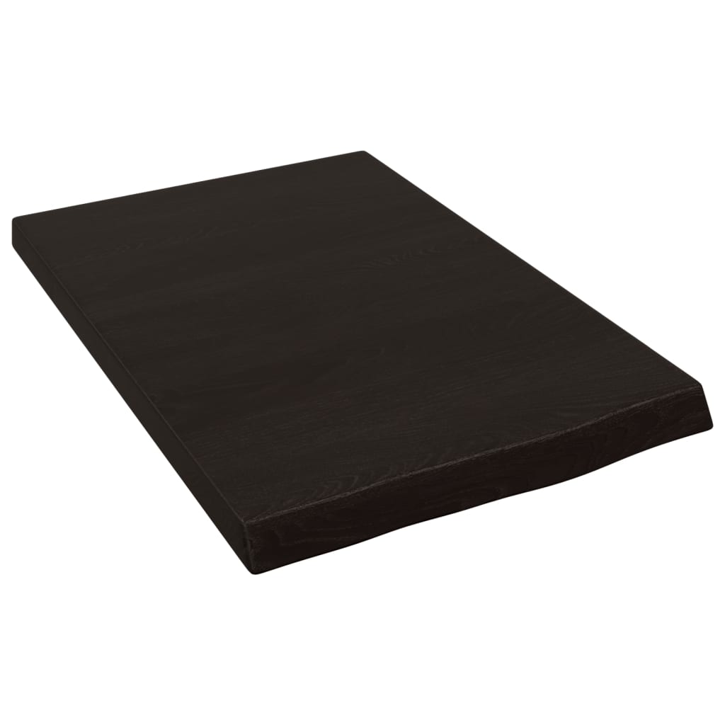 Kupaonska radna ploča tamnosmeđa 40x60x(2-4) cm tretirano drvo