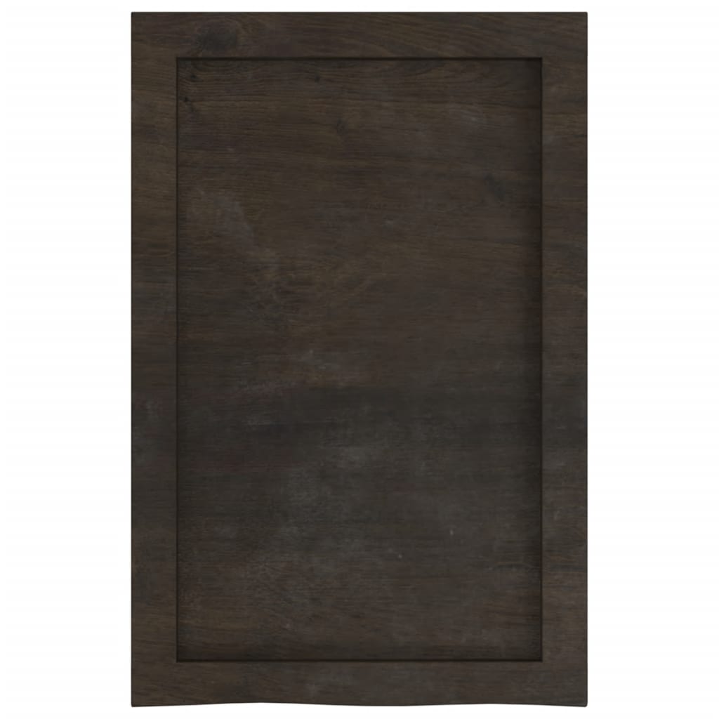 Kupaonska radna ploča tamnosmeđa 40x60x(2-6) cm tretirano drvo