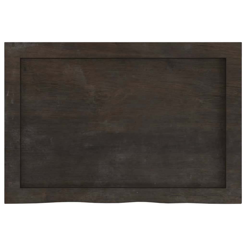 Kupaonska radna ploča tamnosmeđa 60x40x(2-6) cm tretirano drvo