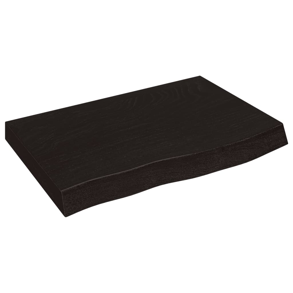 Kupaonska radna ploča tamnosmeđa 60x50x(2-4) cm tretirano drvo