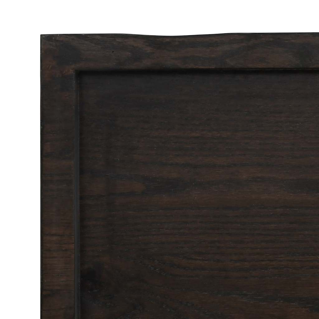 Kupaonska radna ploča tamnosmeđa 100x40x(2-6) cm tretirano drvo