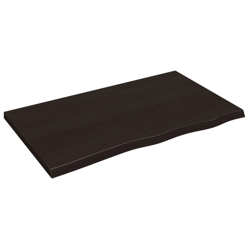 Kupaonska radna ploča tamnosmeđa 100x60x(2-4) cm tretirano drvo