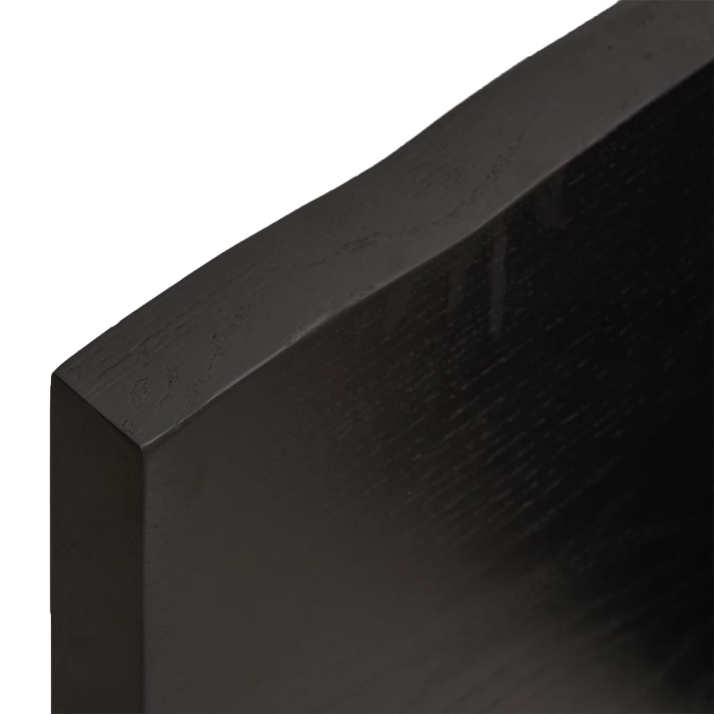 Kupaonska radna ploča tamnosmeđa 100x60x(2-4) cm tretirano drvo