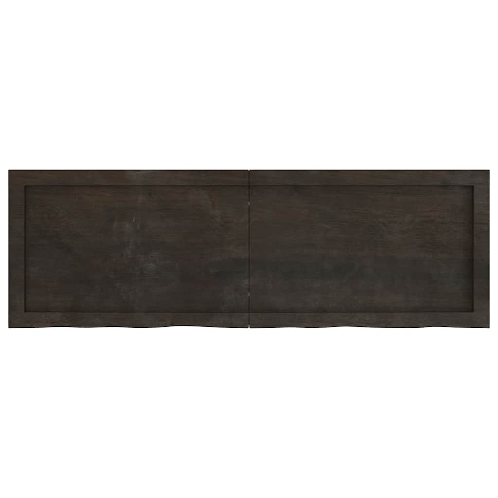 Kupaonska radna ploča tamnosmeđa 120x40x(2-6) cm tretirano drvo