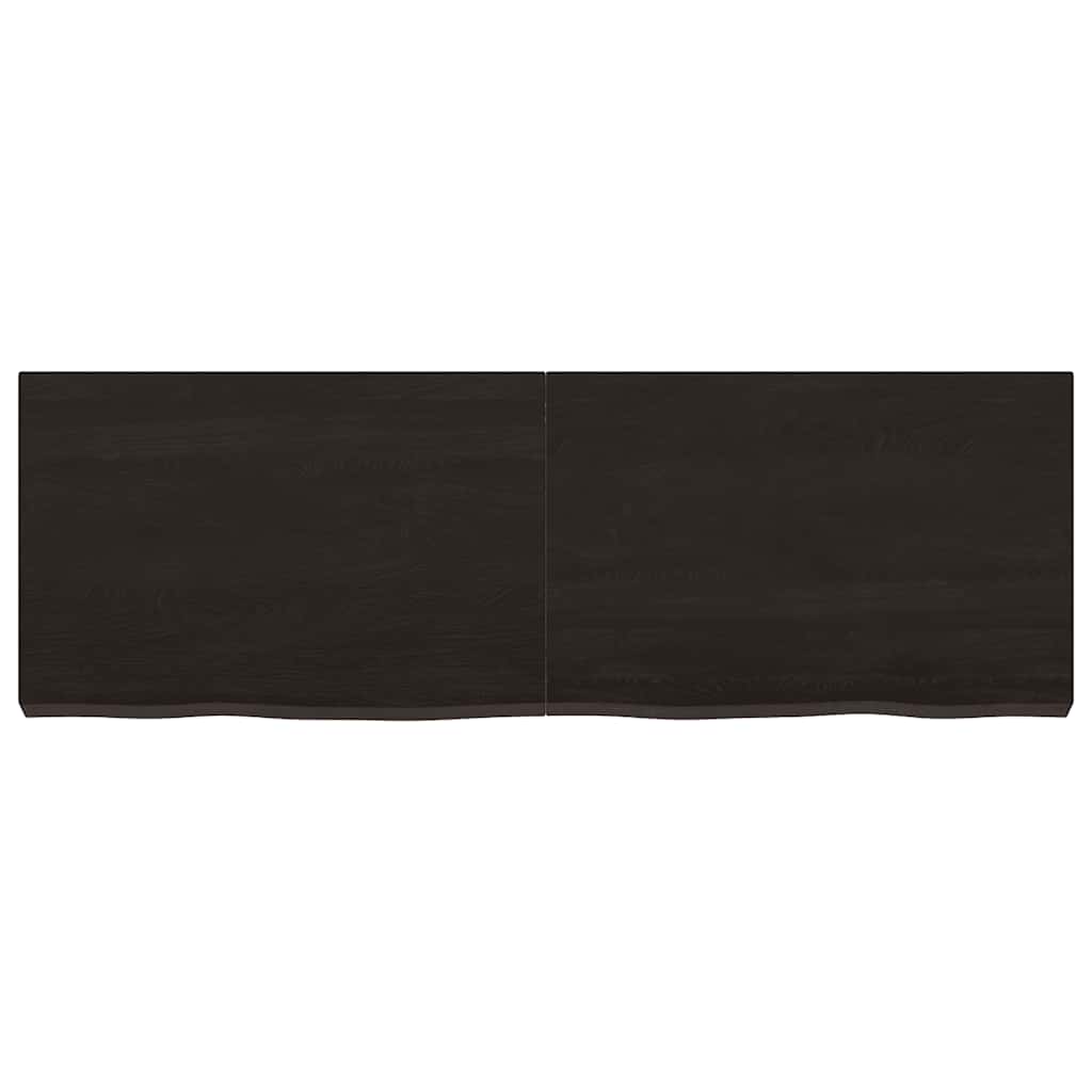 Kupaonska radna ploča tamnosmeđa 120x40x(2-6) cm tretirano drvo
