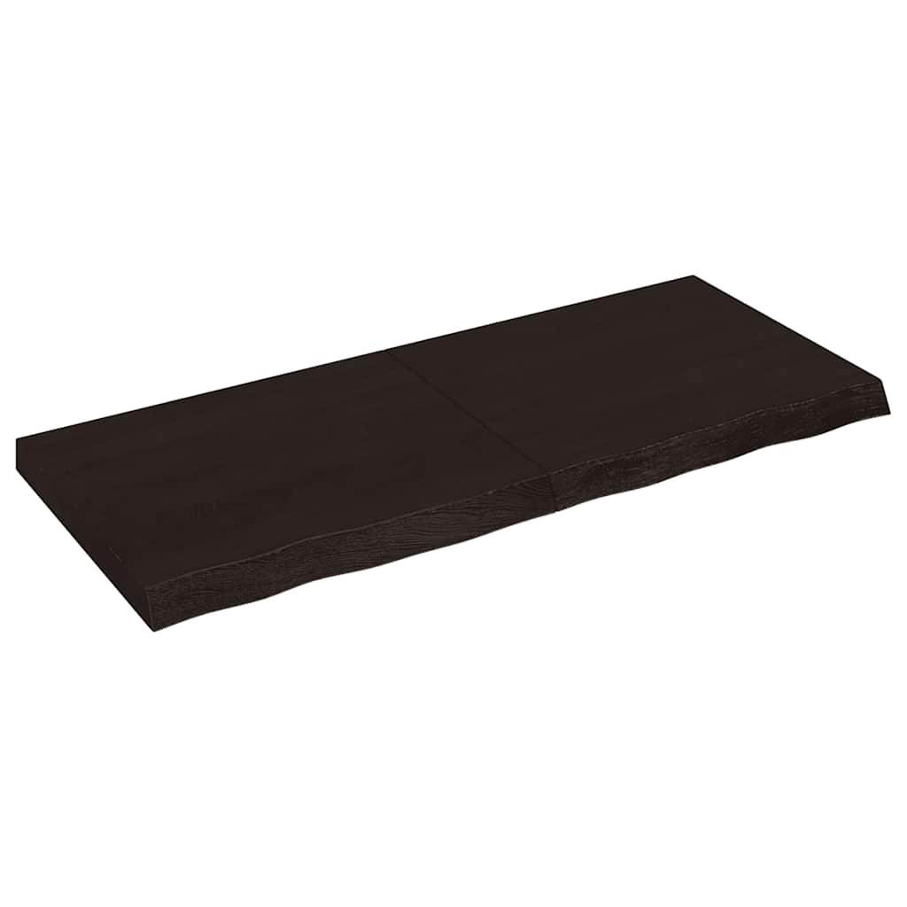 Kupaonska radna ploča tamnosmeđa 120x50x(2-6) cm tretirano drvo