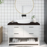 Kupaonska radna ploča tamnosmeđa 120x50x(2-6) cm tretirano drvo