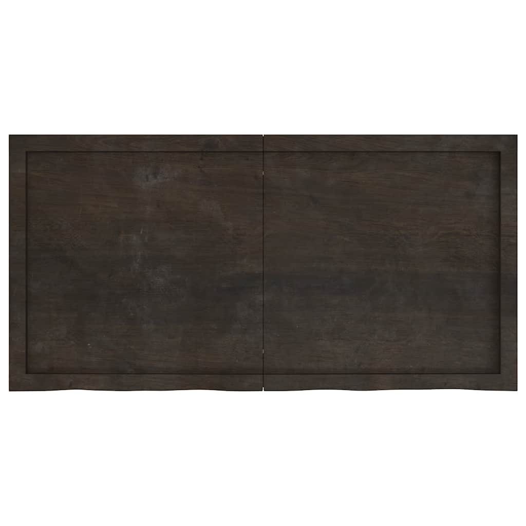 Kupaonska radna ploča tamnosmeđa 120x60x(2-4) cm tretirano drvo