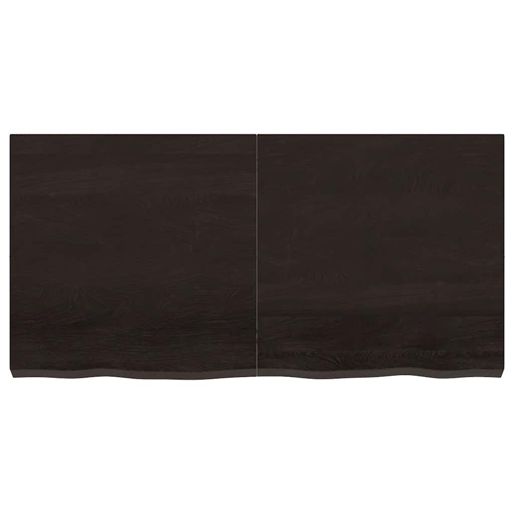 Kupaonska radna ploča tamnosmeđa 120x60x(2-6) cm tretirano drvo