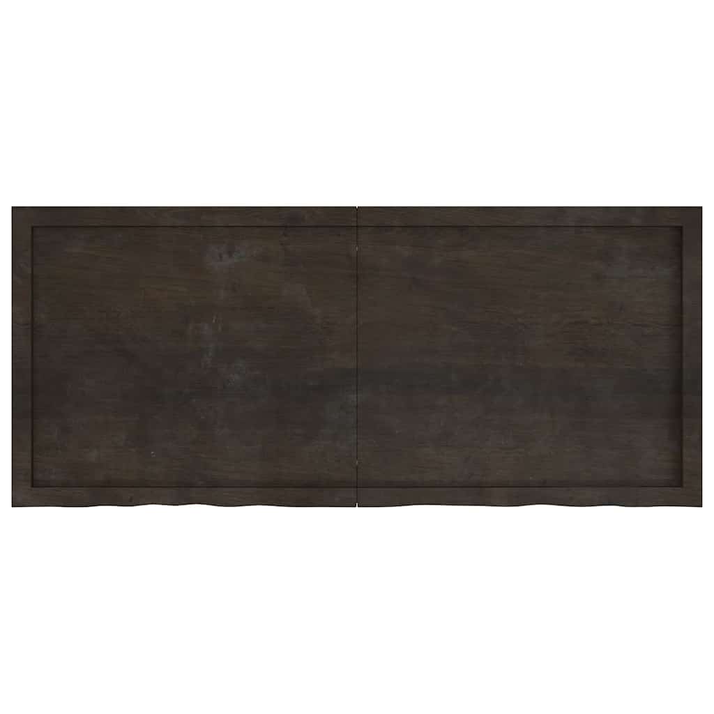 Kupaonska radna ploča tamnosmeđa 140x60x(2-4) cm tretirano drvo