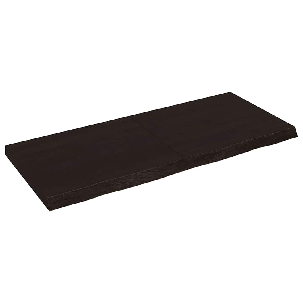 Kupaonska radna ploča tamnosmeđa 140x60x(2-6) cm tretirano drvo