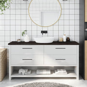 Kupaonska radna ploča tamnosmeđa 160x40x(2-4) cm tretirano drvo