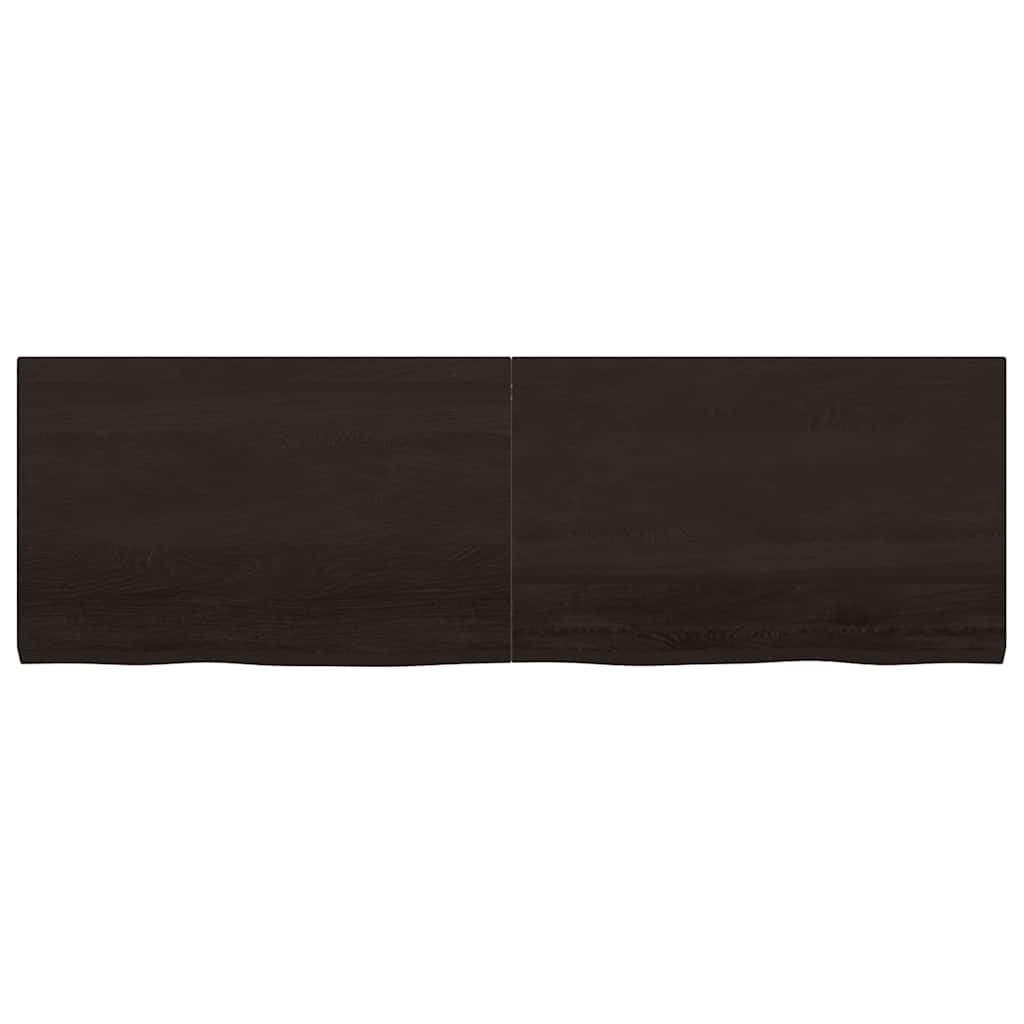 Kupaonska radna ploča tamnosmeđa 160x50x(2-4) cm tretirano drvo