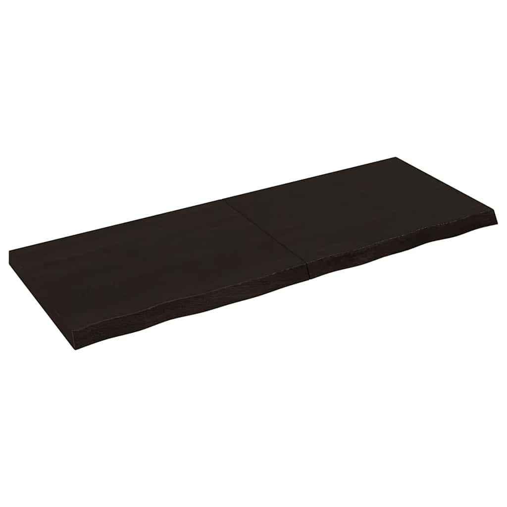 Kupaonska radna ploča tamnosmeđa 160x60x(2-6) cm tretirano drvo