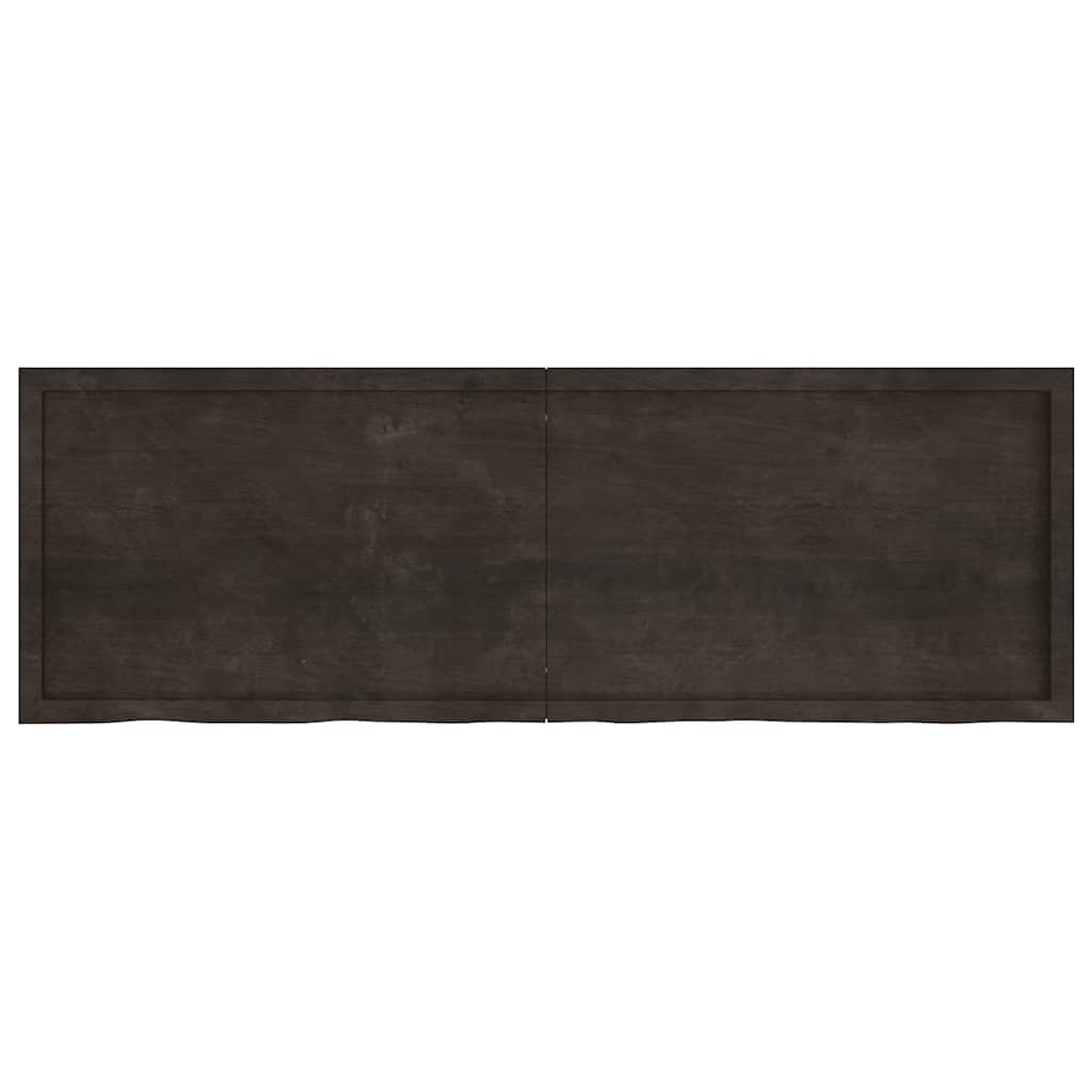 Kupaonska radna ploča tamnosmeđa 180x60x(2-4) cm tretirano drvo