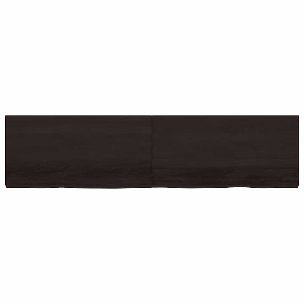 Kupaonska radna ploča tamnosmeđa 200x50x(2-6) cm tretirano drvo
