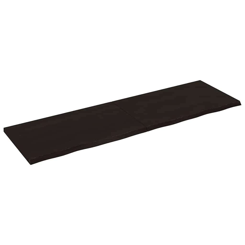 Kupaonska radna ploča tamnosmeđa 200x60x(2-4) cm tretirano drvo
