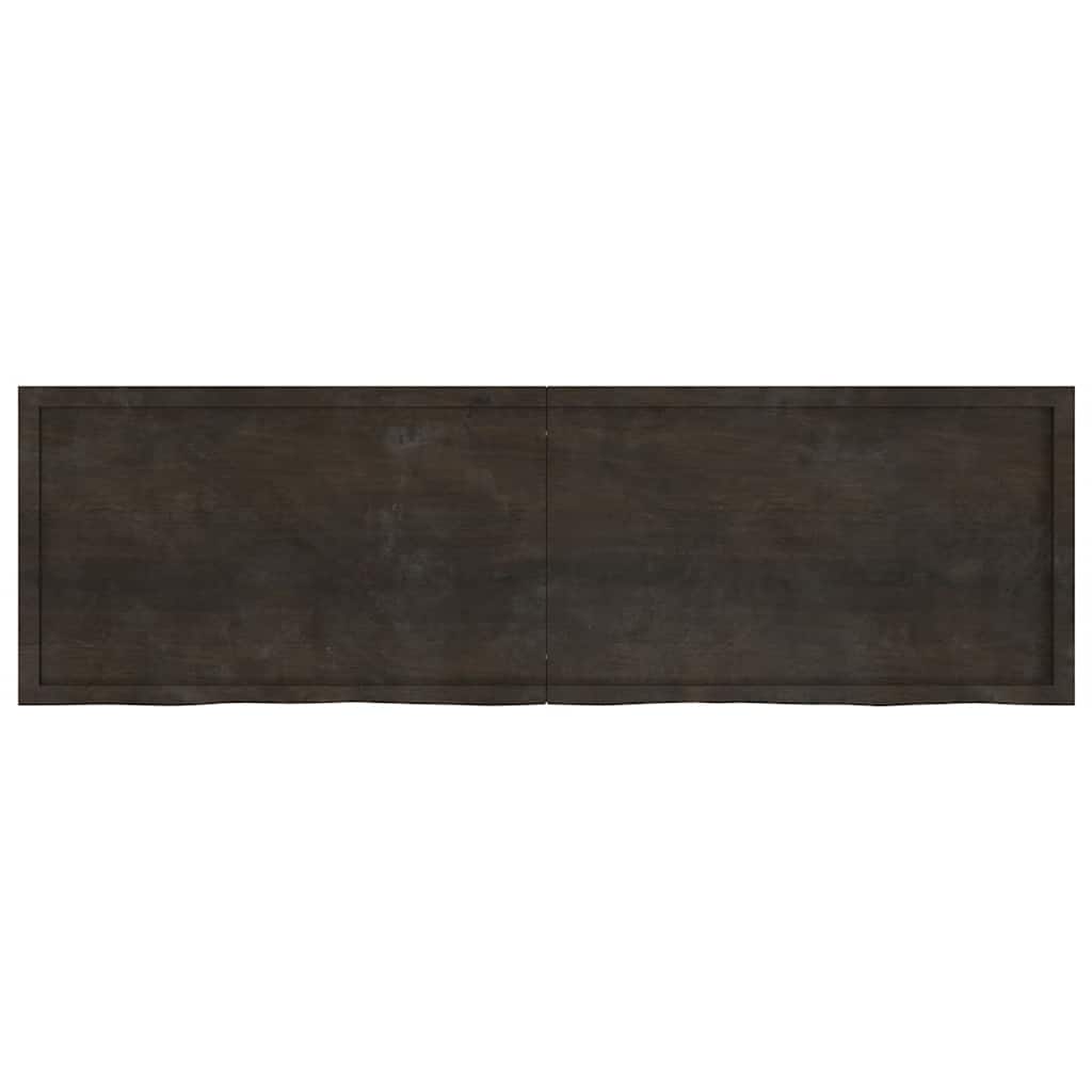 Kupaonska radna ploča tamnosmeđa 200x60x(2-4) cm tretirano drvo
