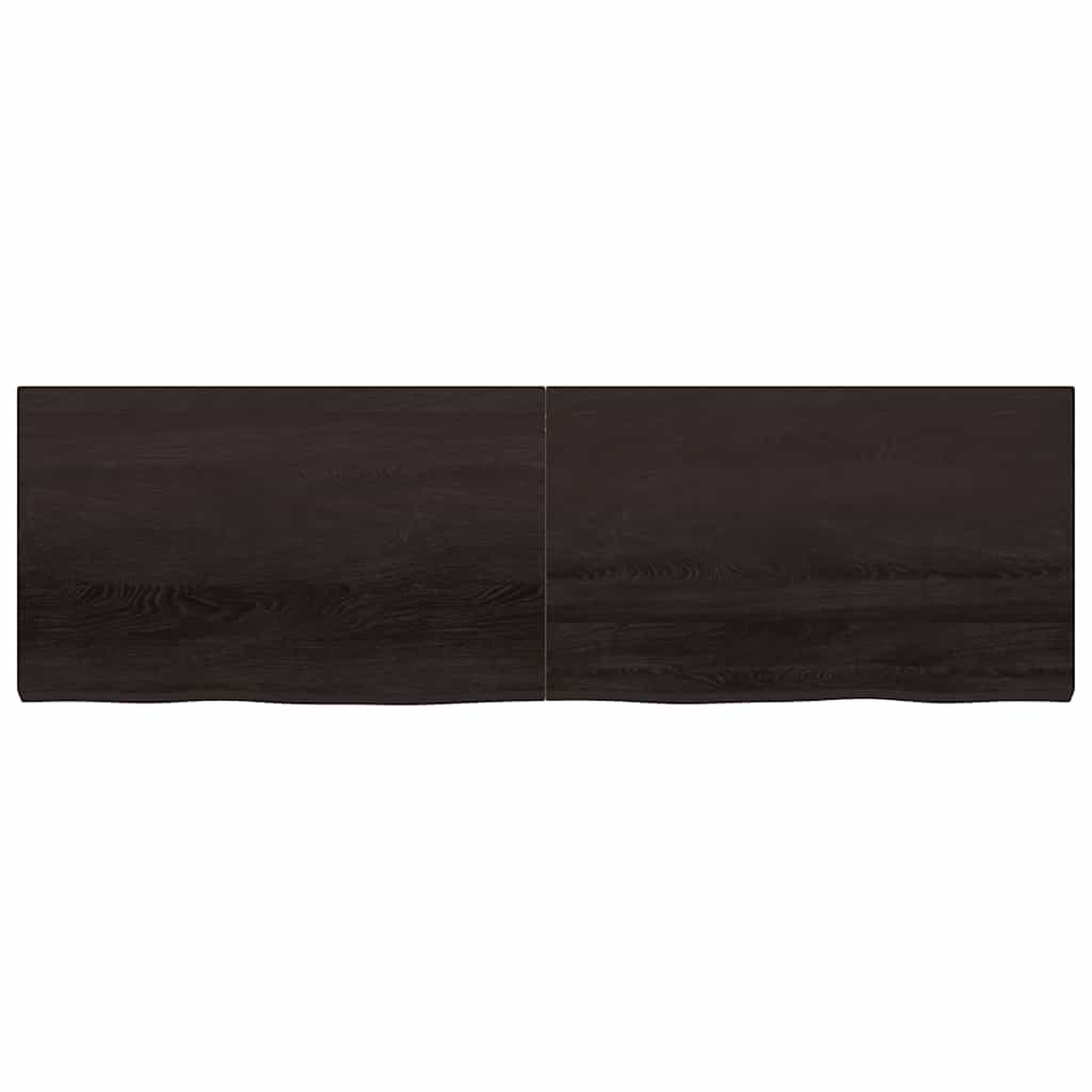 Kupaonska radna ploča tamnosmeđa 200x60x(2-6) cm tretirano drvo