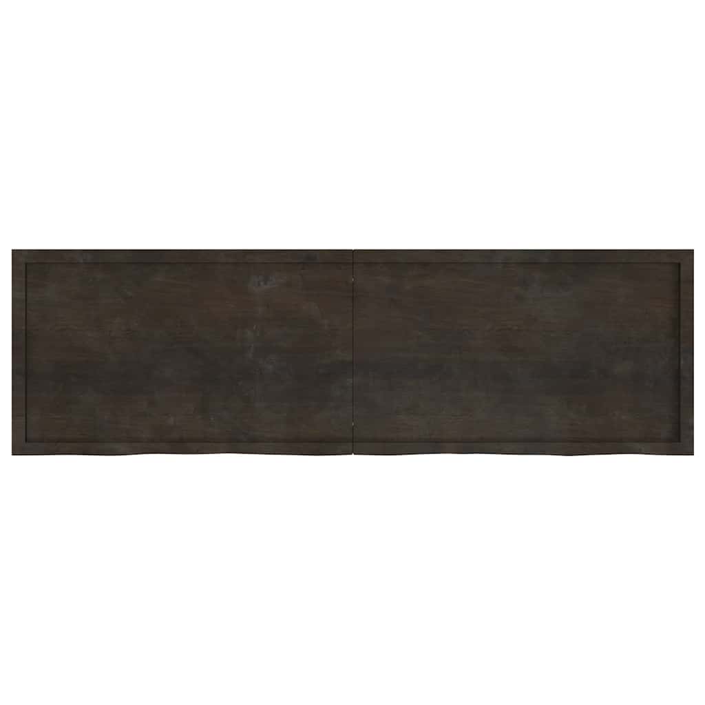 Kupaonska radna ploča tamnosmeđa 200x60x(2-6) cm tretirano drvo