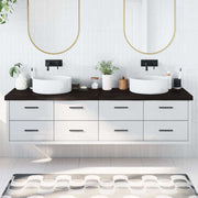 Kupaonska radna ploča tamnosmeđa 200x60x(2-6) cm tretirano drvo