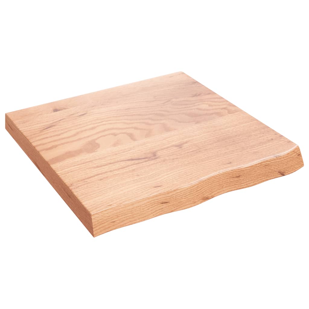 Stolna ploča svjetlosmeđa 60x60x(2-6) cm tretirana hrastovina