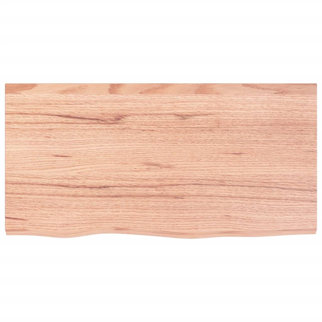 Stolna ploča svjetlosmeđa 80x40x(2-4) cm tretirana hrastovina