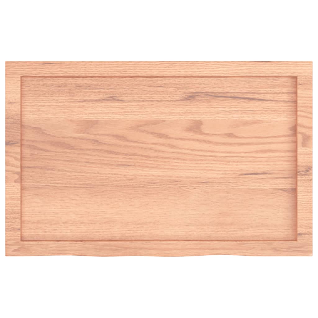 Stolna ploča svjetlosmeđa 80x50x(2-6) cm tretirana hrastovina